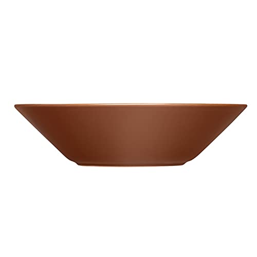 Iittala Teema Tiefer Teller aus Porzellan in der Farbe Vintage Braun mit einem Durchmesser von 21 cm, Maße: 21,6cm x 21,6cm x 5,5cm, 1061221 von Iittala