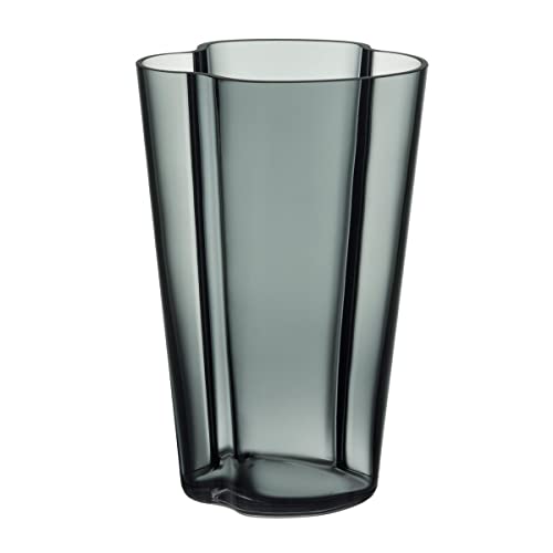 Iittala Vase Aalto 220 mm Grau aus Glas von Iittala