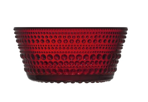 Iittala Kastehelmi Schale, Glas, rot, 0,23 l von Iittala