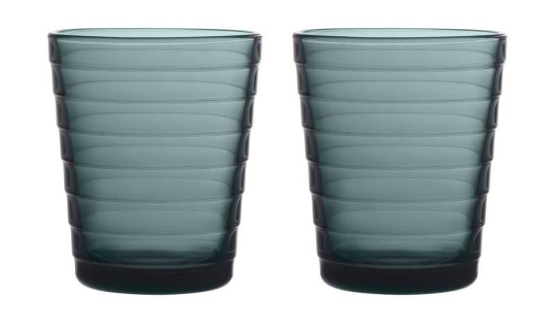Trinkglas 2er-Set 0,22 l Aino Aalto Dark Grey von Iittala