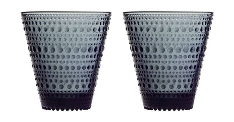 Trinkglas 2er-Set Kastehelmi dark grey von Iittala