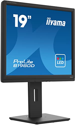 Iiyama Prolite B1980D-B5 48cm 19" LED-Monitor SXGA VGA DVI Höhenverstellung Pivot schwarz von iiyama