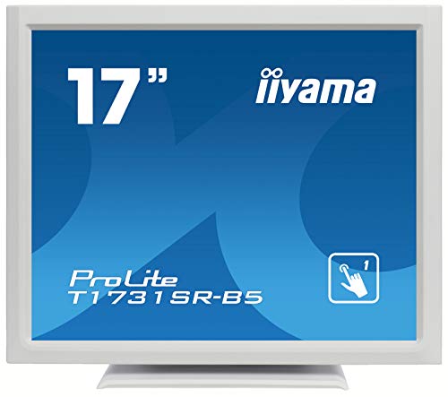 iiyama ProLite T1731SR-W5 43 cm 17" LED-Monitor SXGA Single Touch resistiv VGA HDMI DP IP54 weiss von iiyama