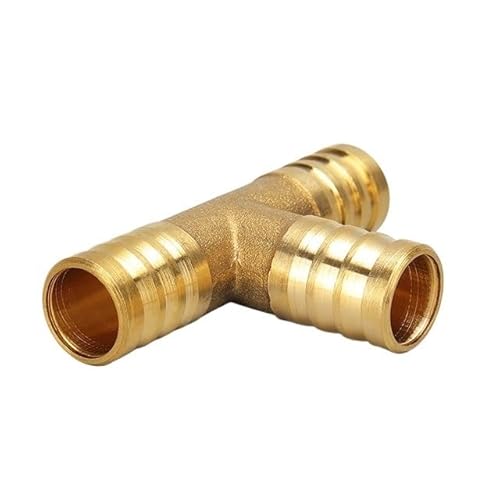 IkErna 1 Stück Fittings, Kupfer-Pagode, Luft-Kraftstoff-Wasserrohr, Messing-Rohrverbinder, Steckmuffen-Adapter Für 6–12 Mm/T-3-Way/Od 8 Mm von IkErna