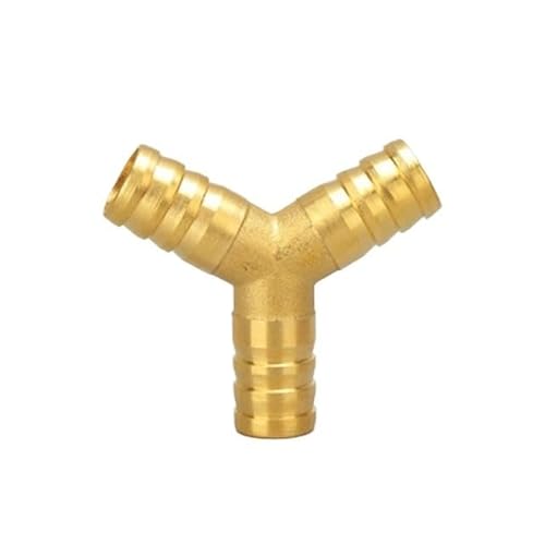 IkErna 1 Stück Fittings, Kupfer-Pagode, Luft-Kraftstoff-Wasserrohr, Messing-Rohrverbinder, Steckmuffen-Adapter Für 6–12 Mm/Y-3-Way/Od12 Mm von IkErna