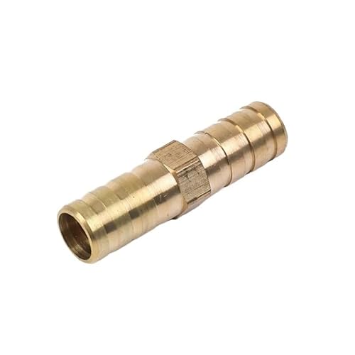IkErna 1 Stück Messing-Rohrverschraubung, Gerader Winkel, T-Y-X-Form, 2-, 3-, 4-Wege-Verbinder Für 6 Mm Bis 19 Mm, 8 Mm, 10 Mm, 14 Mm, 16 Mm, 4 Mm Kupfer-Wasserrohr/Straight I Shap/5Mm Barb von IkErna