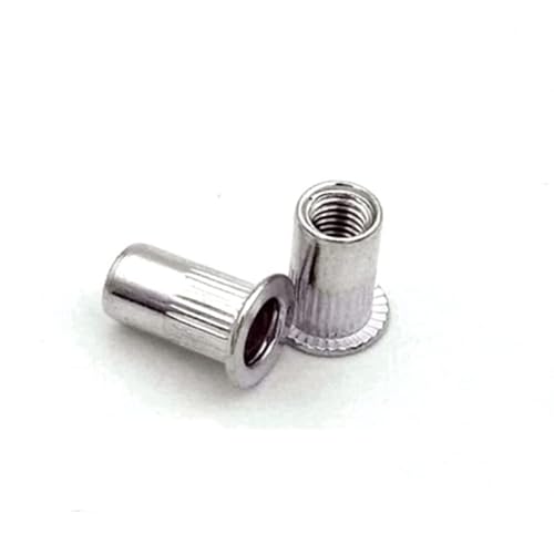 IkErna 10-50Pcs Stainless Steel Rivet Nut Carbon Steel Aluminum Flat Head Insert Rivet Nut M3/M4 M5 M6 M8 M10 M12/Color/M4 20Pcs 304Ss von IkErna