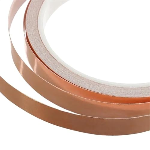 IkErna 10 M Kupferfolienband, Einseitig Leitfähig, Schnecken-Emi-Abschirmung, Diy-Schaltkreis-Reparaturband/8Mm/10M von IkErna