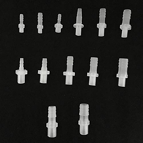 IkErna 10 Stück M6 M8 M10 M12 Außengewinde Auf 4–12 Mm Kunststoff-Rohrverbinder Mit Geradem Widerhaken/Color/M10-4 von IkErna