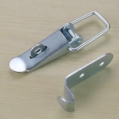 IkErna 2 Stück Verriegelungsriegel, Für Holzkisten, Metallkoffer, Truhen, Knebelverschluss, Verschluss, Haspe, Schmuckschatulle, Scharniere, Möbelbeschläge/C Color Zinc von IkErna