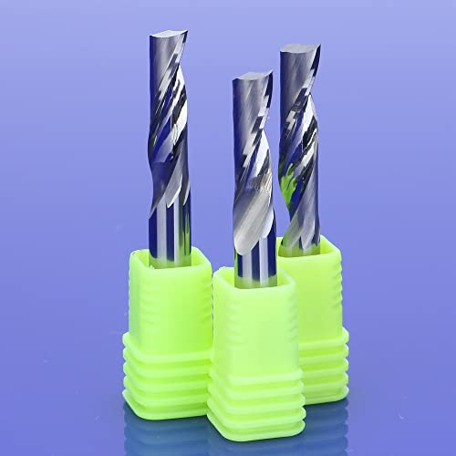 IkErna 20Pcs 3.175/4/5/6/8Mm Single Flute Milling Cutters,For Aluminum Cnc Tools/3.175 * 8Mm von IkErna
