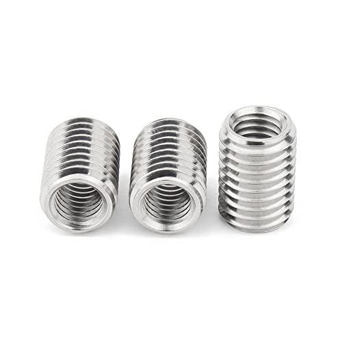 IkErna Gewindeadapter Aus Edelsta304 (Außengewinde M2,5, M3 Auf M16), Innen- Und Außengewinde, Einsteckmutter, Überwurfmutter/Color/5Pcs M3*M6*8 von IkErna