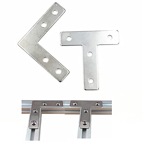 IkErna L Type T Type Plate Joint Aluminum Connector 6Pcs For Eu Standard 20/30/40/45 Series Industrial Aluminum Profile Accessories Cn/4040 L von IkErna