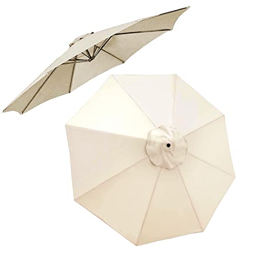 IkErna Replace New Canopy for Patio Umbrella Canopy Cover 270Cm/300Cm,6Ribs/8Ribs Replacement Umbrella Top Parasol Cloth/Off-white/270Cm/8Ribs von IkErna