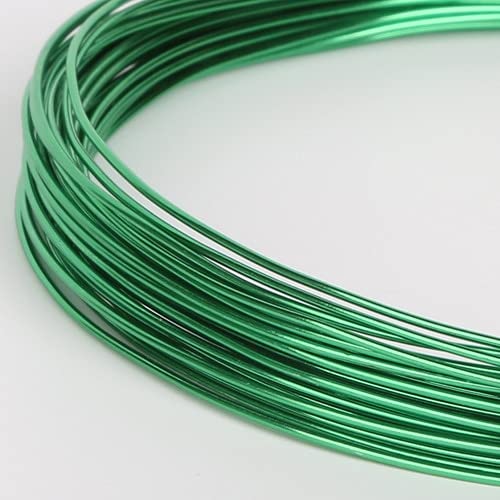 IkErna Round Aluminum Wire 1Mm/1.5Mm/2Mm/2.5Mm Versatileed Anadized Alumimetal Wire, For Diy Jewelry Findings 3-10M/K Green/2Mm 5Meters von IkErna