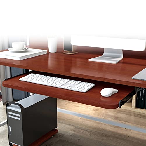 IkErna Schreibtisch Extender -Tastaturschale - Unter Schreibtischausrutschen, Tastaturschublade Mit Höhe Einstellbar/C-Teak/70 * 27 cm von IkErna