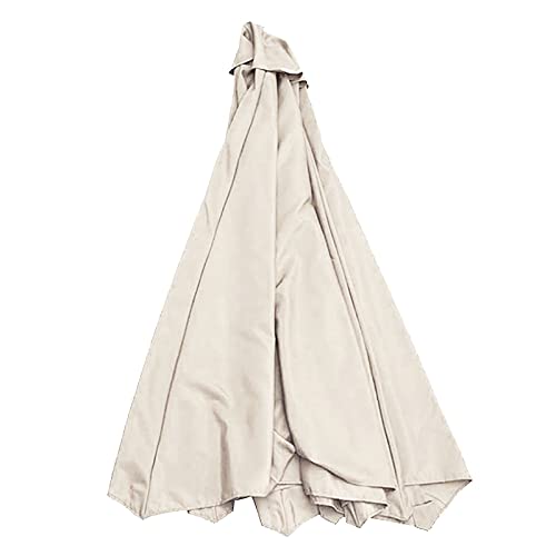 IkErna Waterproof Canopy Replacement Umbrella Cover 180G Polyester Cloth, Φ270Cm-6Ribs / Φ300Cm-6Ribs / Φ270Cm-8Rib / Φ300Cm-8Ribs/Off White/270Cm/8Ribs von IkErna