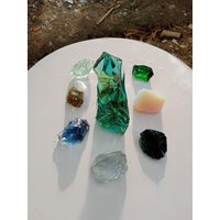 8 Stück // 820 Gr Roh 1 Set Andara Crystal Mix Farben Monatomic von IkaAndaraCrystal