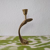 Vintage Kerzenständer Tulpe Messing Mid Century 1960Er von Ikatisart