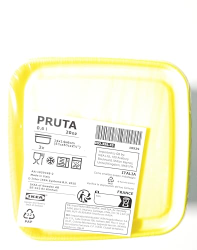 Ikea Pruta Aufbewahrungsbehälter, Gelb, 3 Stück von IKEA