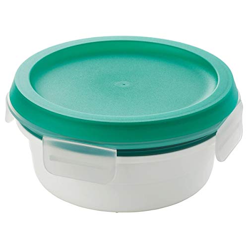 365+ IKEA Lunch-Box runde Lebensmittelbox mit Extrafach - 15cm Durchmesser - Inhalt 450 ml - Mikrowellen- und Gefrierfachgeeignet - aromadichter Deckel mit Schnappverschlus von Ikea