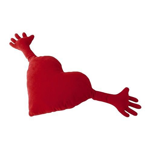 FAMNIG HJÄRTA Kissen, rot40x101 cm von Ikea