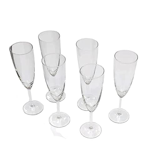 IKEA 6-er Set Sektgläser SVALKA Gläserset mit sechs Sektgläsern - mit 21cl Inhalt - 22cm hoch - spülmaschinenfest von Ikea