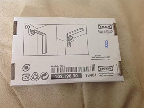 IKEA Betydlig Vorhangstangen-Halterung für Wand oder Decke, Stahl, schwarz, verstellbar, 2 Stück von Ikea