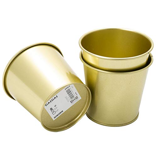 IKEA Daidai – Blumentöpfe, 9 cm, Messing/goldfarbener Stahl, 3 Stück von Ikea