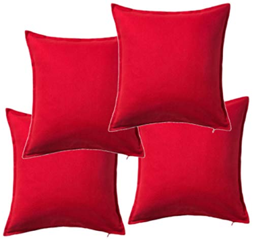 Ikea Gurli Kissenbezug rot 50x50 cm rot 4er Set von Ikea