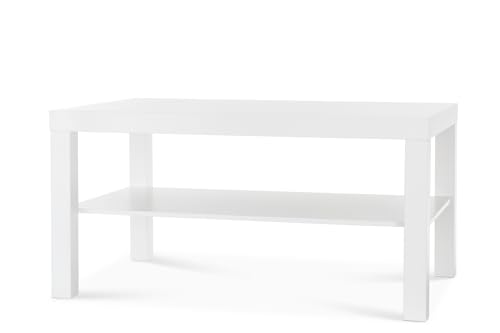 IKEA Couchtisch Lack Sofatisch Beistelltisch in 90x55x45cm - mit Zwischenablage - weiß von IKEA