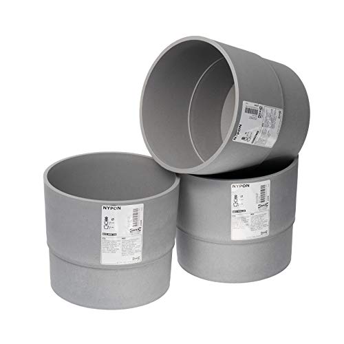 IKEA NYPON Blumentopf für den Innen- und Außenbereich, Kunststoff, 15 cm, Grau, 3 Stück von IKEA