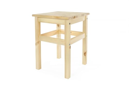 IKEA Holz-Hocker Oddvar Hocker aus massivem Holz - Natur - getestet für: 100 kg - erfüllt EN 12520 und EN 1022 - BxTxH: 33x33x45 cm von IKEA