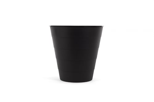IKEA Papierkorb Fniss Mülleimer aus Polypropylen - WEISS oder SCHWARZ- Durchmesser: 28 cm - Höhe: 28 cm - Inhalt: 10 l (schwarz) von IKEA