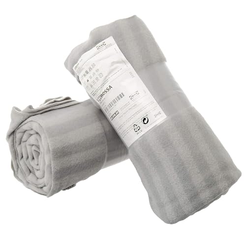 IKEA Sofaüberwurf VITMOSSA, Fleece, 120 x 160 cm, Grau, 2 Stück von IKEA