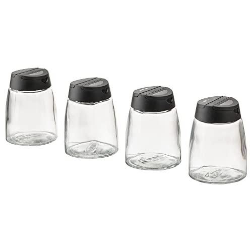 Ikea 365+ IHÄRDIG Gewürzglas, 15 cl, Glas/Schwarz von Ikea