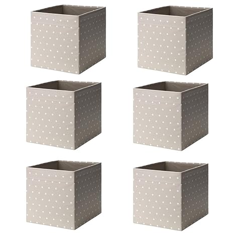 Ikea Drona Box (Beige gepunktet, 6 Stück (L: 38,1 cm x B: 33 cm x H: 33 cm) von IKEA