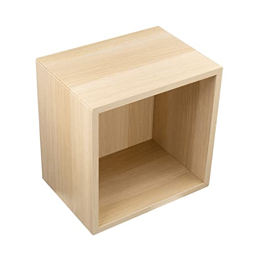 Ikea EKET 904.288.42 Cube Aufbewahrungsschrank, 35 x 25 x 35 cm, Eichenholz-Effekt, Weiß gebeizt von Ikea