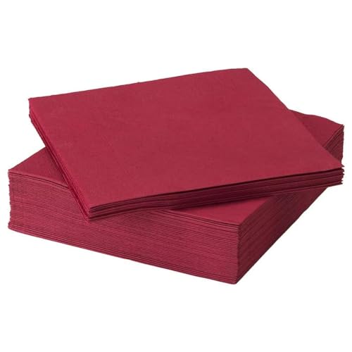 Ikea 104.025.01 FANTASTISK Papierserviette rot 50 Stück 40 x 40 cm, Paper, 40 x 40 x 0.1 cm von Ikea