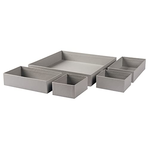 Ikea GRÅSIDAN Box, 5er-Set, grau von IKEA