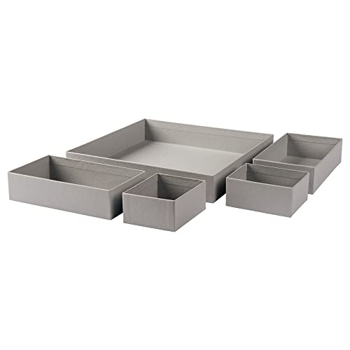 Ikea GRÅSIDAN Box, 5er Set, grau von IKEA