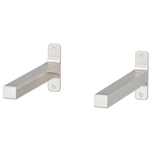 Ikea GRANHULT Halterungen für BERGSHULT Wandregal, 30 x 12 cm, 304.305.36 – 2 Stück, Silber von IKEA
