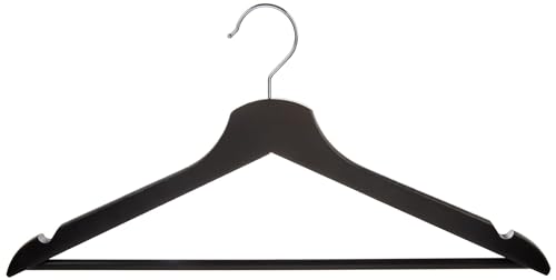 Ikea IKE-202.385.34 Holzkleiderbügel Bumerang Bügel 43 cm breit aus massivem Laub-Holz-SCHWARZ, 8-er Pack von IKEA