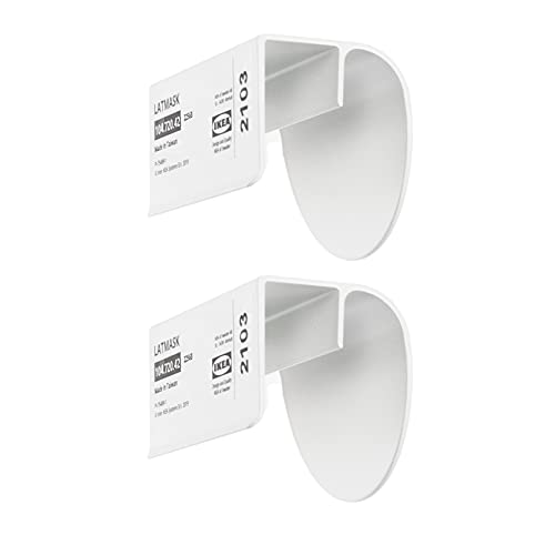 Ikea LATMASK Clip-On-Griffe weiß, 60 mm, 104.720.42 - 2 Stück von Ikea