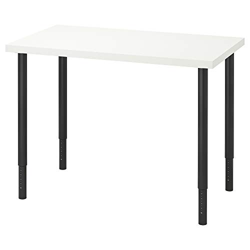Ikea OLOV/LINNMON Schreibtisch, 100 x 60 cm, weiß/schwarz von Ikea