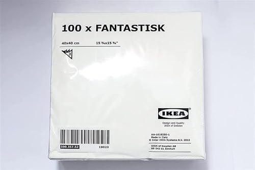 Ikea Papierservietten, Fantasiek, dreilagig, 40 x 40 cm, Weiß, 2 Stück von Ikea