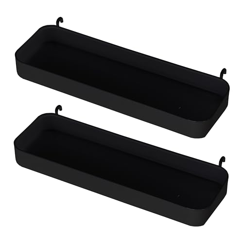 Ikea SKADIS Regal (passend für SKADIS Stecktafel), Schwarz, 28 x 9 x 3 cm, 805.699.41 – 2er-Set von Ikea