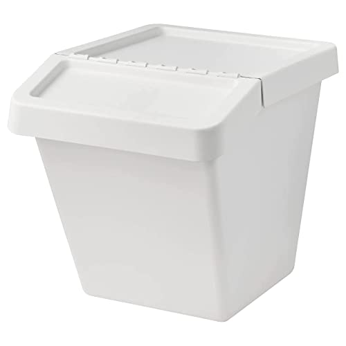 Ikea SORTERA Abfallsortierbehälter mit Deckel, [Weiß] (Weiß, 60 l) von Ikea