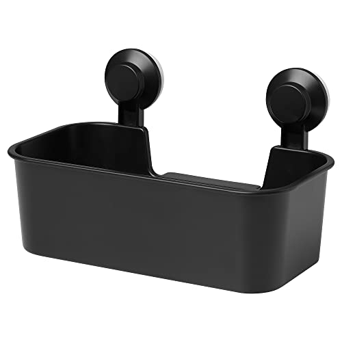 Ikea TISKEN Korb mit Saugnapf schwarz von Ikea