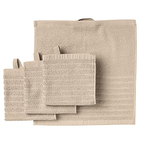 Ikea VÅGSJÖN Waschlappen, 30 x 30 cm, hellbeige von IKEA